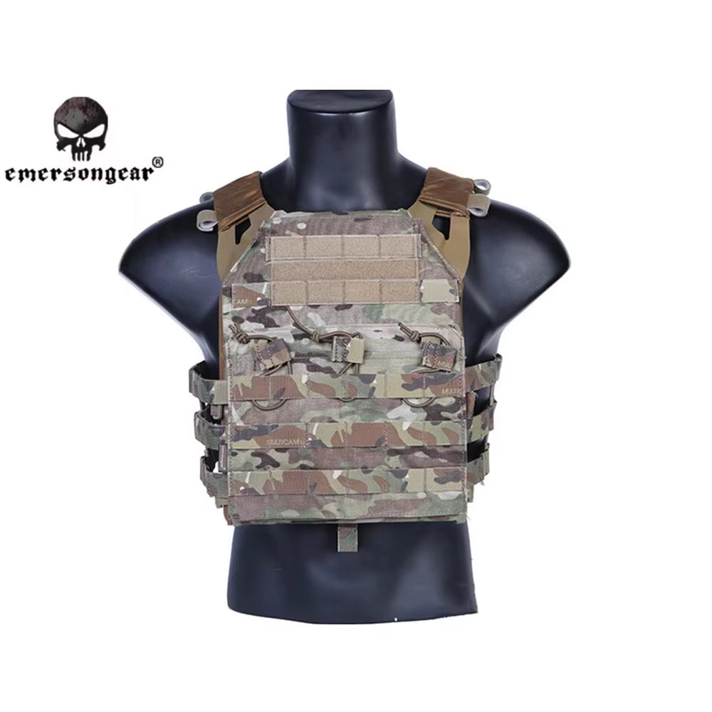 Vest MOLLE JPC Vest Airsoft Paintball Molle Vest Chest Protective Plate Carrier Multi-Camo Combat Vest EM7344