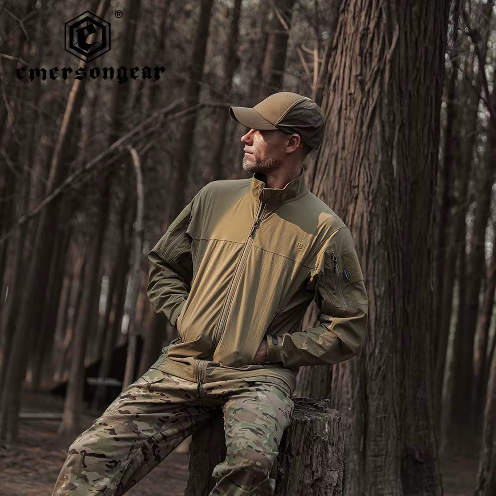 Bluelabel Falco Lightweight Tactical Jacket - Ergonomic Cut for Outdoor Camping & Urban Commute Men'S Coat EMB9740