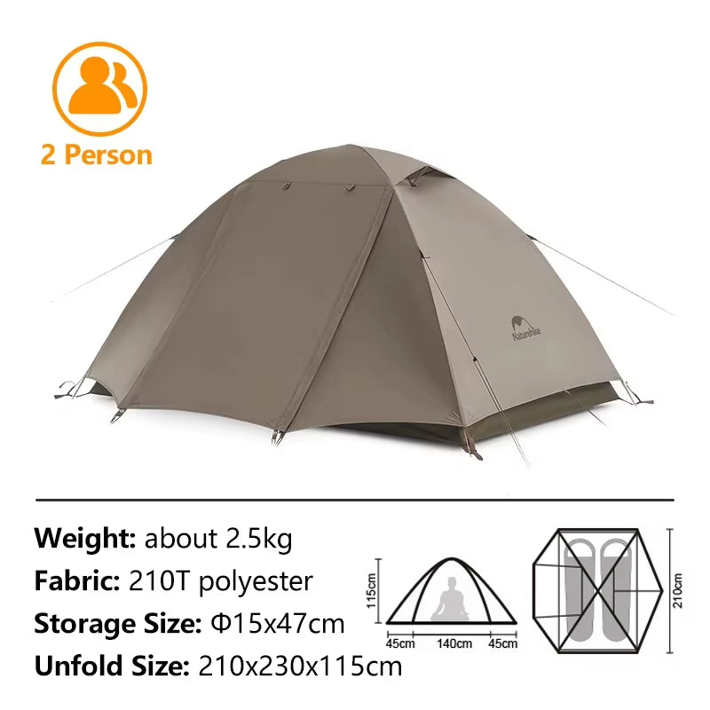 Cloud River Tent 2-3 People Waterproof UPF50+ Camping Tent Outdoor Ultralight Portable Hiking Trekking Sun Shelter