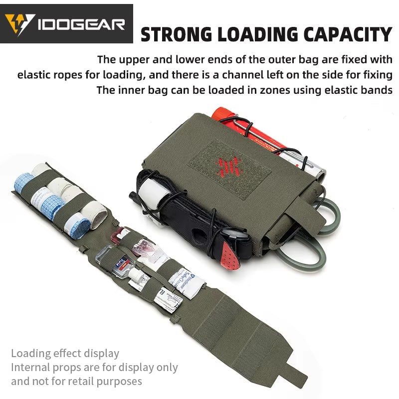 Tactical Medical Pouch Detachable First Aid Kit Laser Cut MOLLE Emergency Survival Bag for Outdoor Travel Hiking 35132