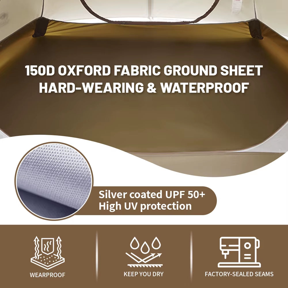 Cloud River Tent 2-3 People Waterproof UPF50+ Camping Tent Outdoor Ultralight Portable Hiking Trekking Sun Shelter