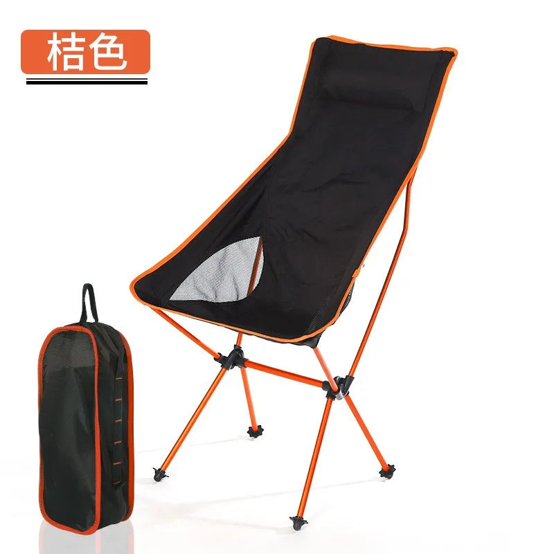 Outdoor Portable Camping Chair Oxford Cloth Folding Camping Seat Fishing BBQ Festival Picnic Beach Ultralight Chair