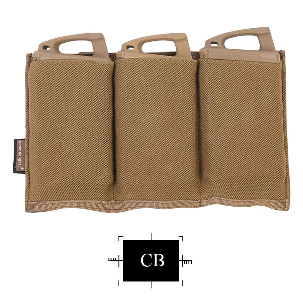 Triple M4 Mag Pouch Tactical Molle Rapid Reloading Magazine Pouch for Airsoft Wargame Gear Painball Hunting EM2388