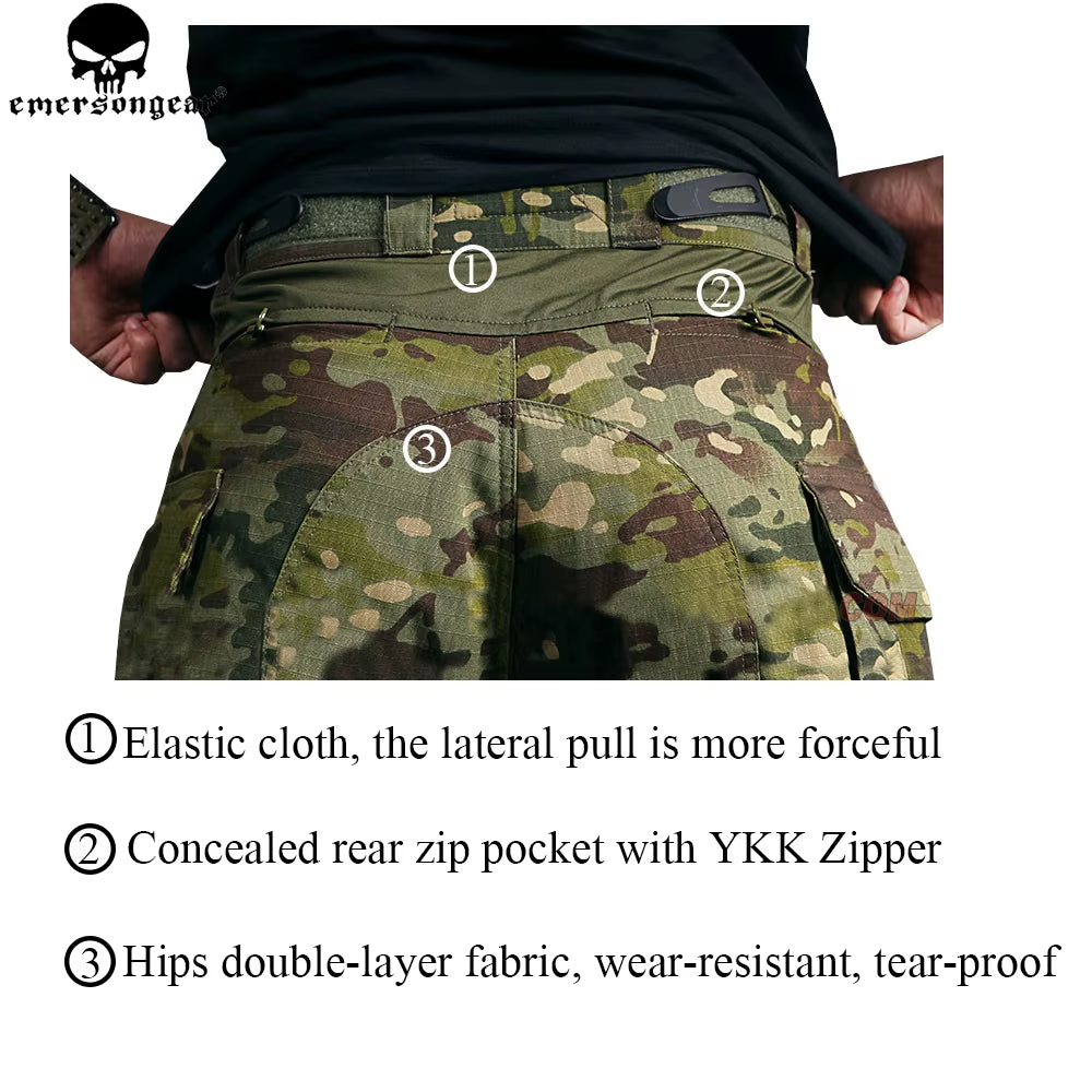Training Pants Hunting Pants with Knee Pads Tropic Multi-Camo Paintball Games Trousers