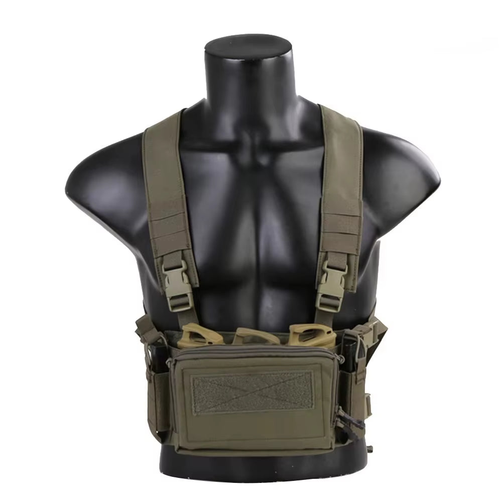 Tactical D3CR Micro Chest Rig Modular for Plate Carrier Hunting Vest MOLLE Airsoft Mini Spiritus Gear Nylon EM9557