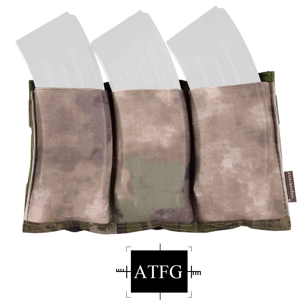 Triple M4 Mag Pouch Tactical Molle Rapid Reloading Magazine Pouch for Airsoft Wargame Gear Painball Hunting EM2388