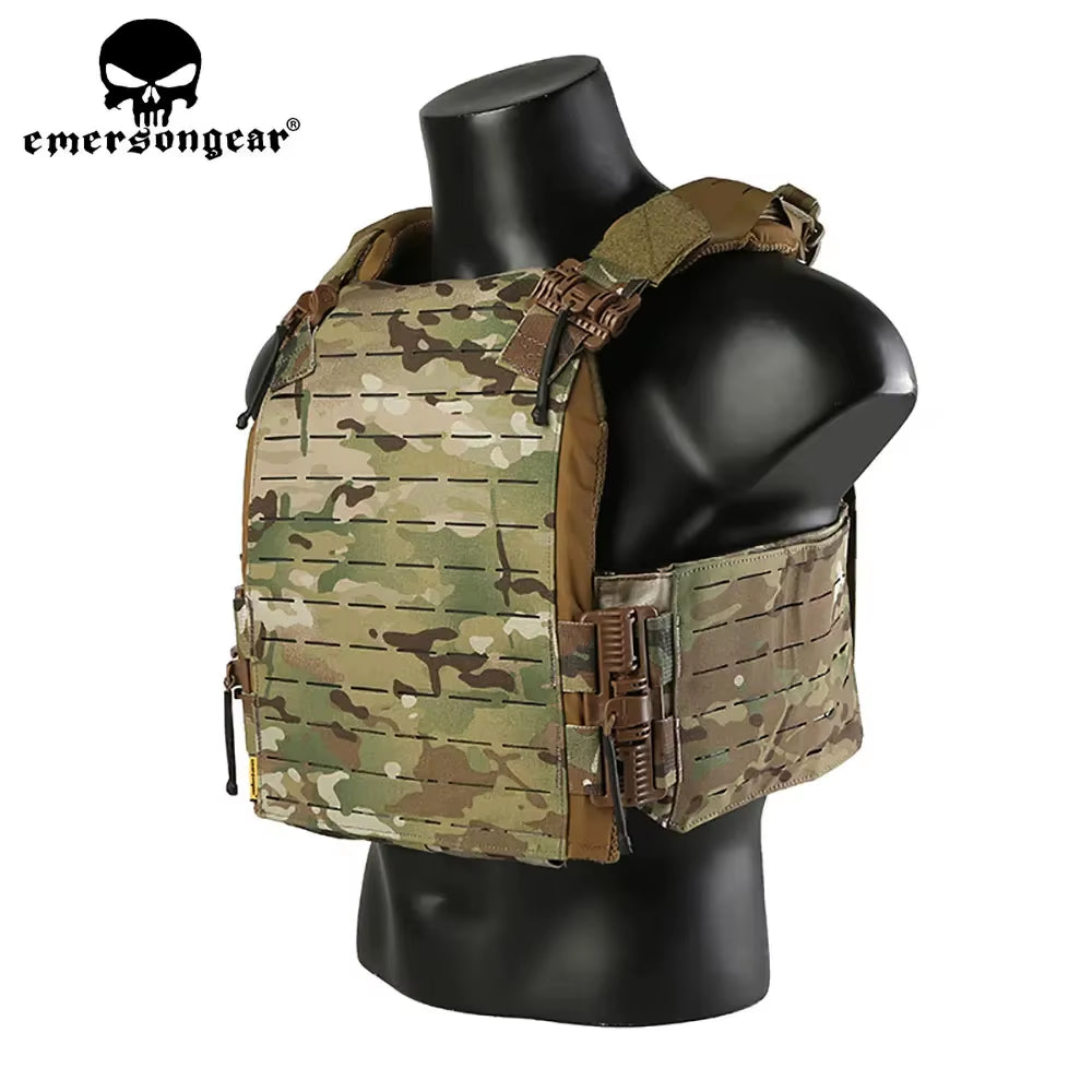 Tactical Vest Lasercut Plate Carrier ROC Quick Release Hunting Cummerbund Aussault Airsoft Paintball Shooting EM7408