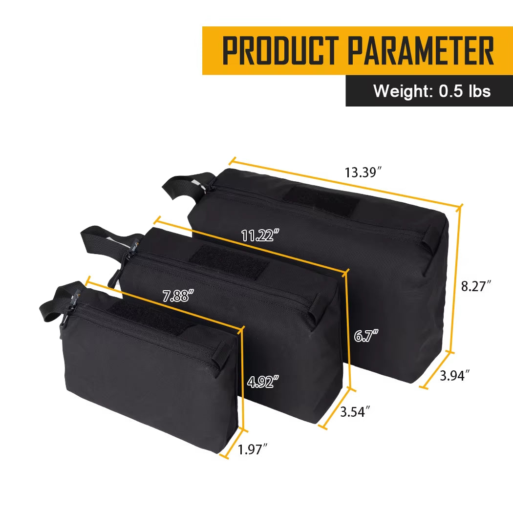 Tactical Accessory Pouch 3PCS Zipper EDC Pouch Admin Tool Storage Bag 35102