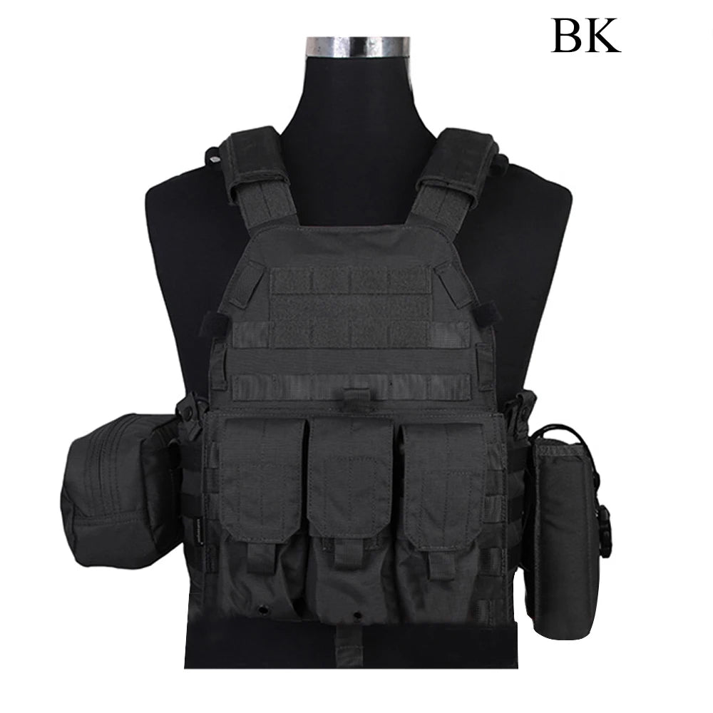 LBT Tactical Vest with Mag Pouch Molle Chest Rig Vest Airsoft Hunting Combat Vest Multi-Camo EM7440