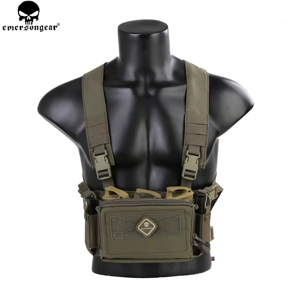 Tactical D3CR Micro Chest Rig Modular for Plate Carrier Hunting Vest MOLLE Airsoft Mini Spiritus Gear Nylon EM9557