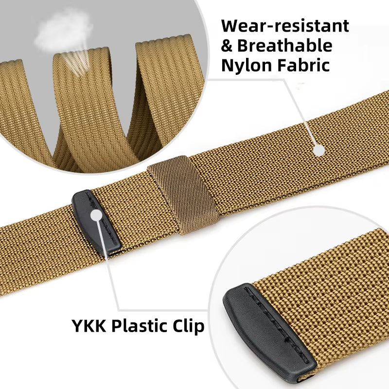 Tactical Hiking Belt W/ Gift Box Lightweight Breathable No Metal for Travel Gym Urban Commute Gift for Men 3436