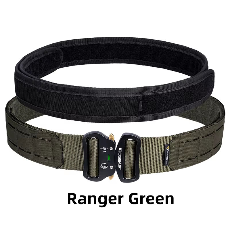 2 Inch Tactical Belt Quick Release Metal Buckle MOLLE Laser Mens Belts Ranger Green 3415