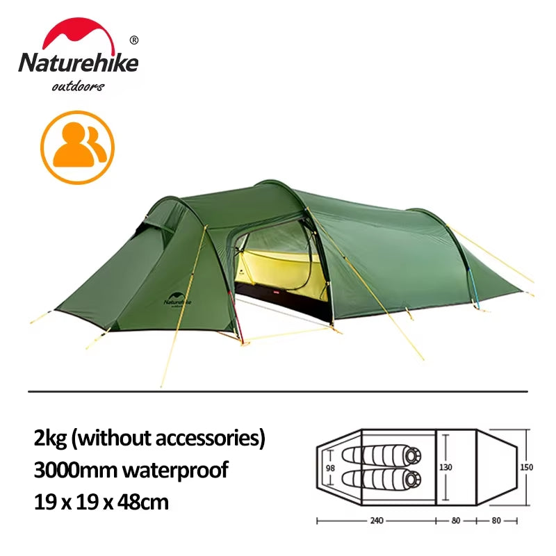 Opalus 2 3 4 Tent 2 3 4 Person Hiking Tent 4 Season Tent Ultralight Family Travel Tent 20D Waterproof Camping Tent
