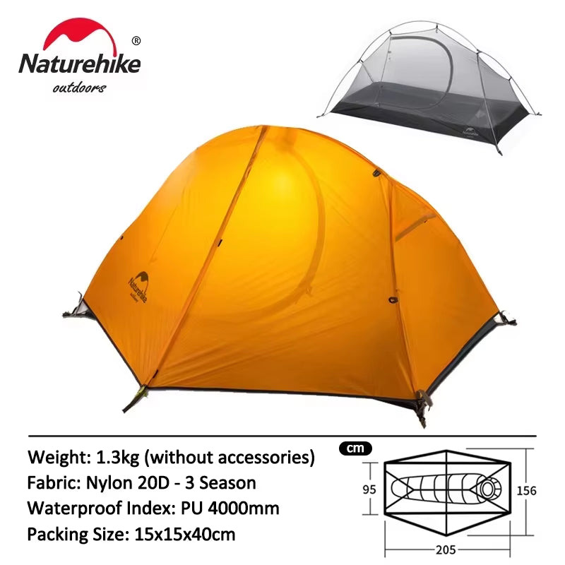 Cycling Tent 1 Person Ultralight Backpacking Tent Double Layer Fishing Beach Tent Outdoor Travel Hiking Camping Tent