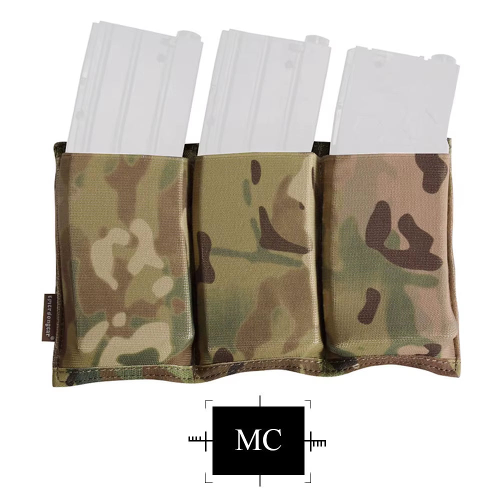 Triple M4 Mag Pouch Tactical Molle Rapid Reloading Magazine Pouch for Airsoft Wargame Gear Painball Hunting EM2388