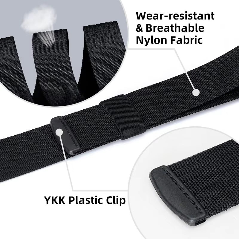1.5" Tactical Nylon Belt for Men Lightweight Breathable No Metal Adjustable EDC Belt W/ Gift Box Tsa-Friendly 3436