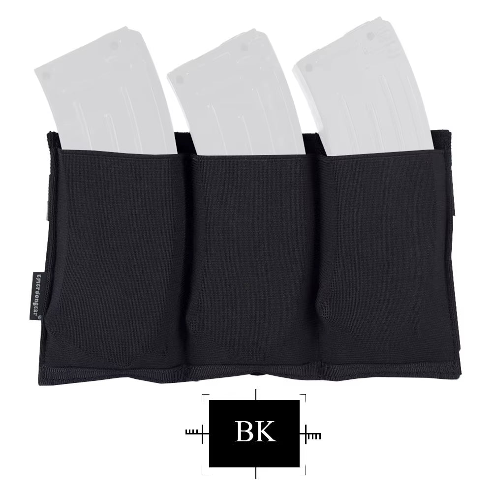 Triple M4 Mag Pouch Tactical Molle Rapid Reloading Magazine Pouch for Airsoft Wargame Gear Painball Hunting EM2388