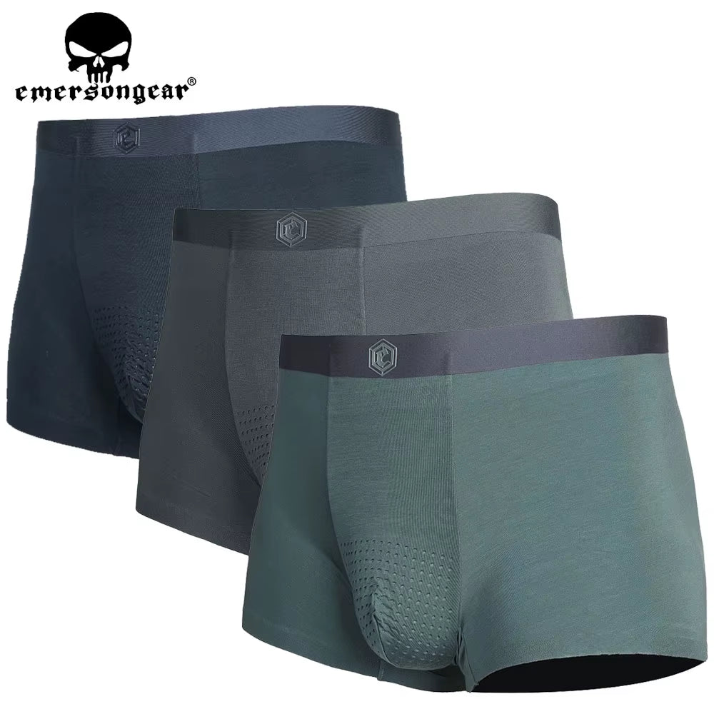 3PCS Set Men Honeycomb Functional Boxer Tactical Men'S Panties Shorts Pants Male Mesh Breathable Underpants EMB9619