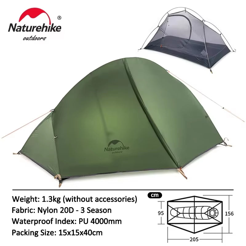 Cycling Tent 1 Person Ultralight Backpacking Tent Double Layer Fishing Beach Tent Outdoor Travel Hiking Camping Tent