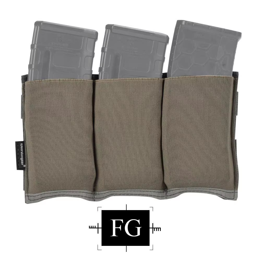 Triple M4 Mag Pouch Tactical Molle Rapid Reloading Magazine Pouch for Airsoft Wargame Gear Painball Hunting EM2388
