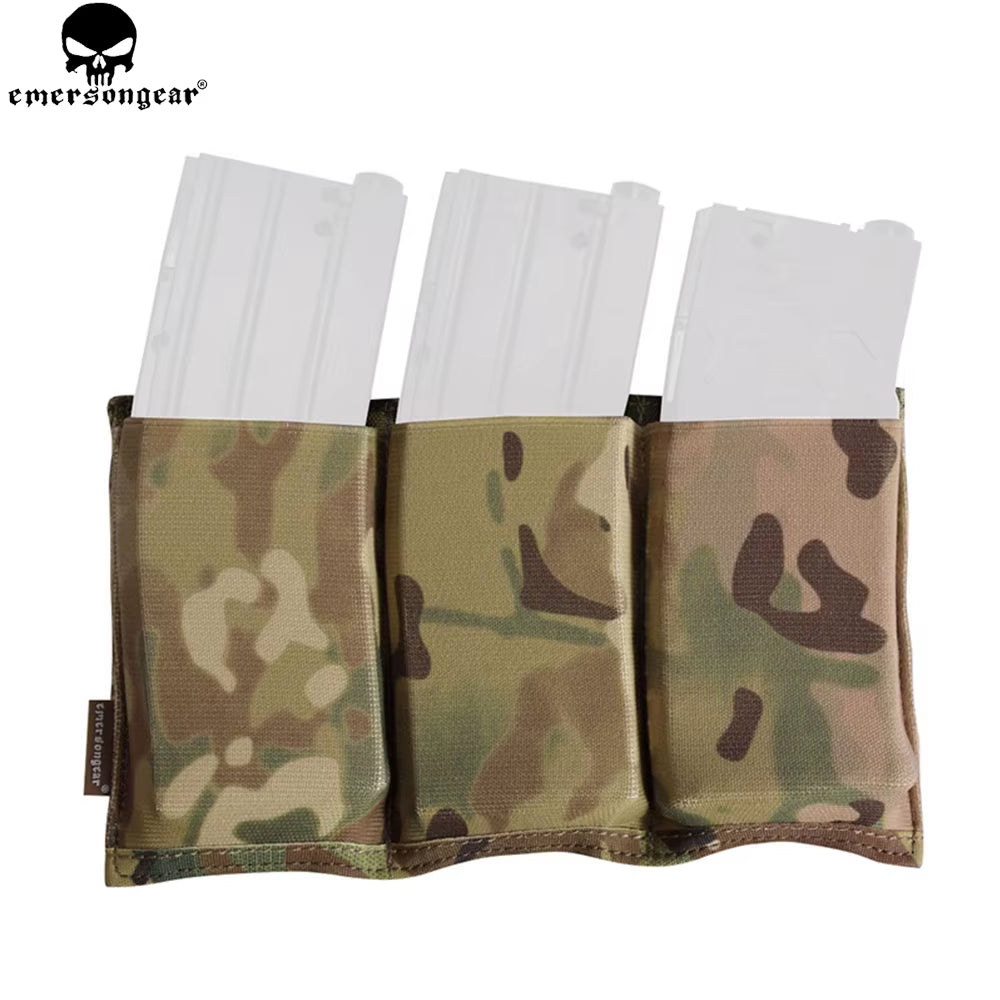 Triple M4 Mag Pouch Tactical Molle Rapid Reloading Magazine Pouch for Airsoft Wargame Gear Painball Hunting EM2388