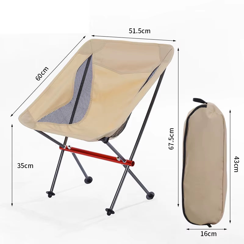 Outdoor Ultralight Compact Portable Folding Backrest Chair Fishing Picnic Stool Collapsible Camping
