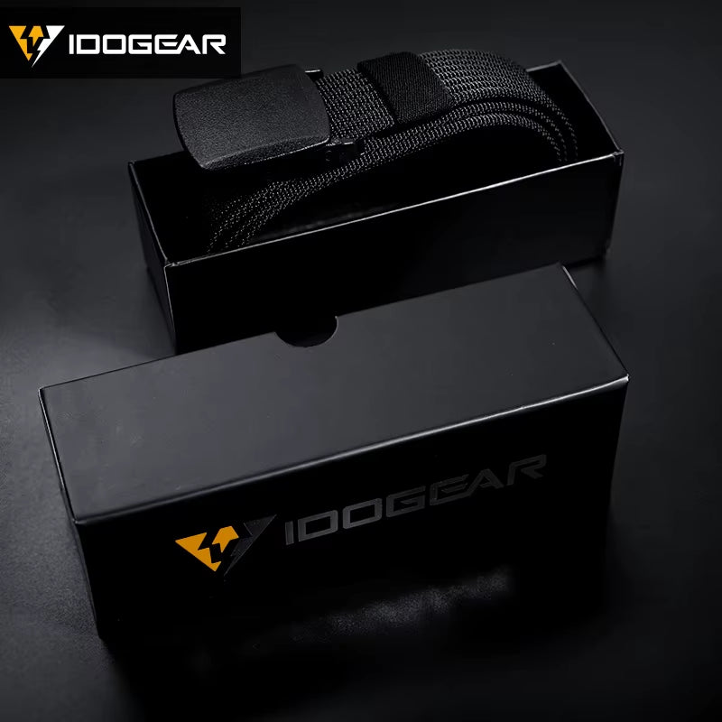Tactical Hiking Belt W/ Gift Box Lightweight Breathable No Metal for Travel Gym Urban Commute Gift for Men 3436