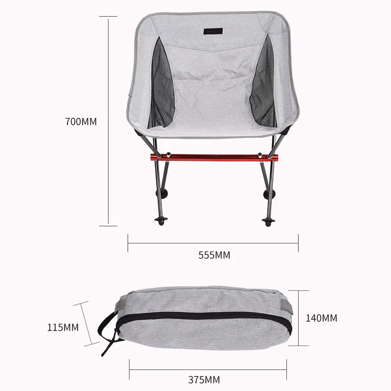 Outdoor Ultralight Compact Portable Folding Backrest Chair Fishing Picnic Stool Collapsible Camping