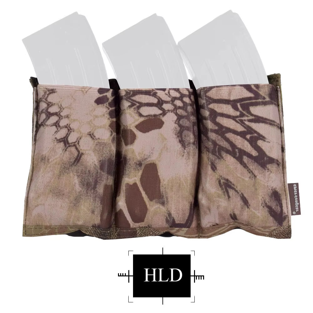 Triple M4 Mag Pouch Tactical Molle Rapid Reloading Magazine Pouch for Airsoft Wargame Gear Painball Hunting EM2388