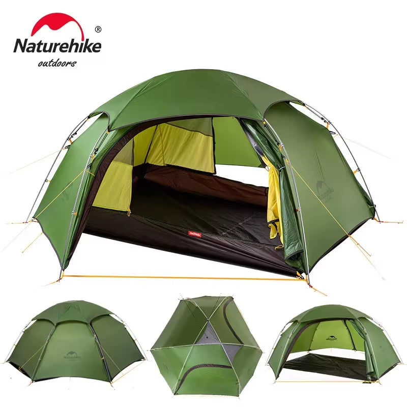 Cloud Peak 2 People Tent Ultralight 2 Persons Camping Hiking Outdoor Tent 20D Nylon Waterproof Fabric NH17K240-Y