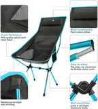 Outdoor Portable Camping Chair Oxford Cloth Folding Camping Seat Fishing BBQ Festival Picnic Beach Ultralight Chair