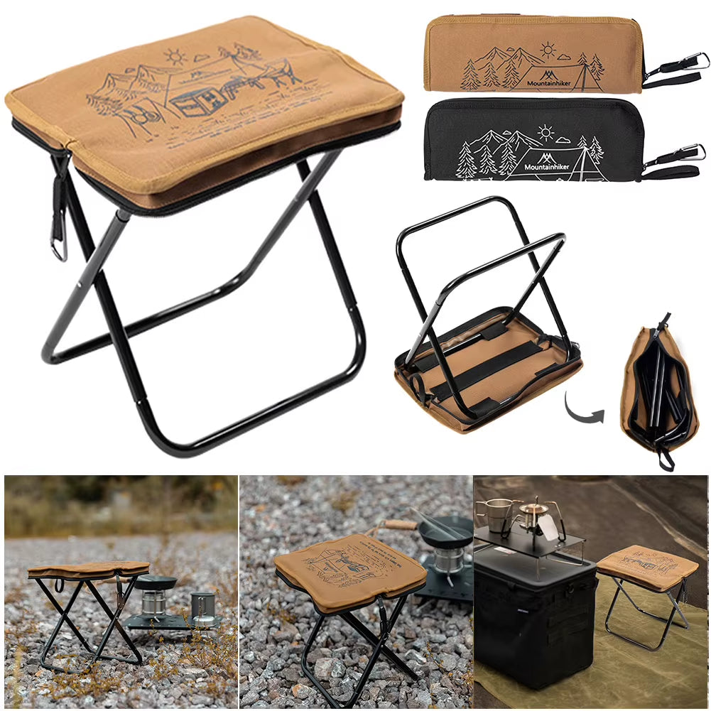 Camping Portable Folding Stool Ultralight Aluminium Alloy Storage Mini Fishing Chair Outdoor Picnic Furniture