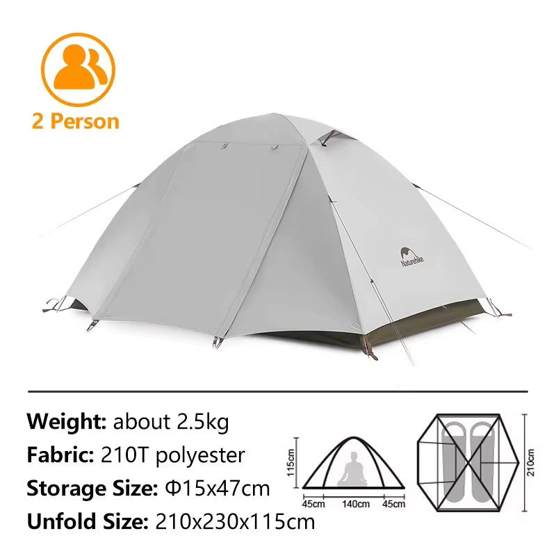 Cloud River Tent 2-3 People Waterproof UPF50+ Camping Tent Outdoor Ultralight Portable Hiking Trekking Sun Shelter