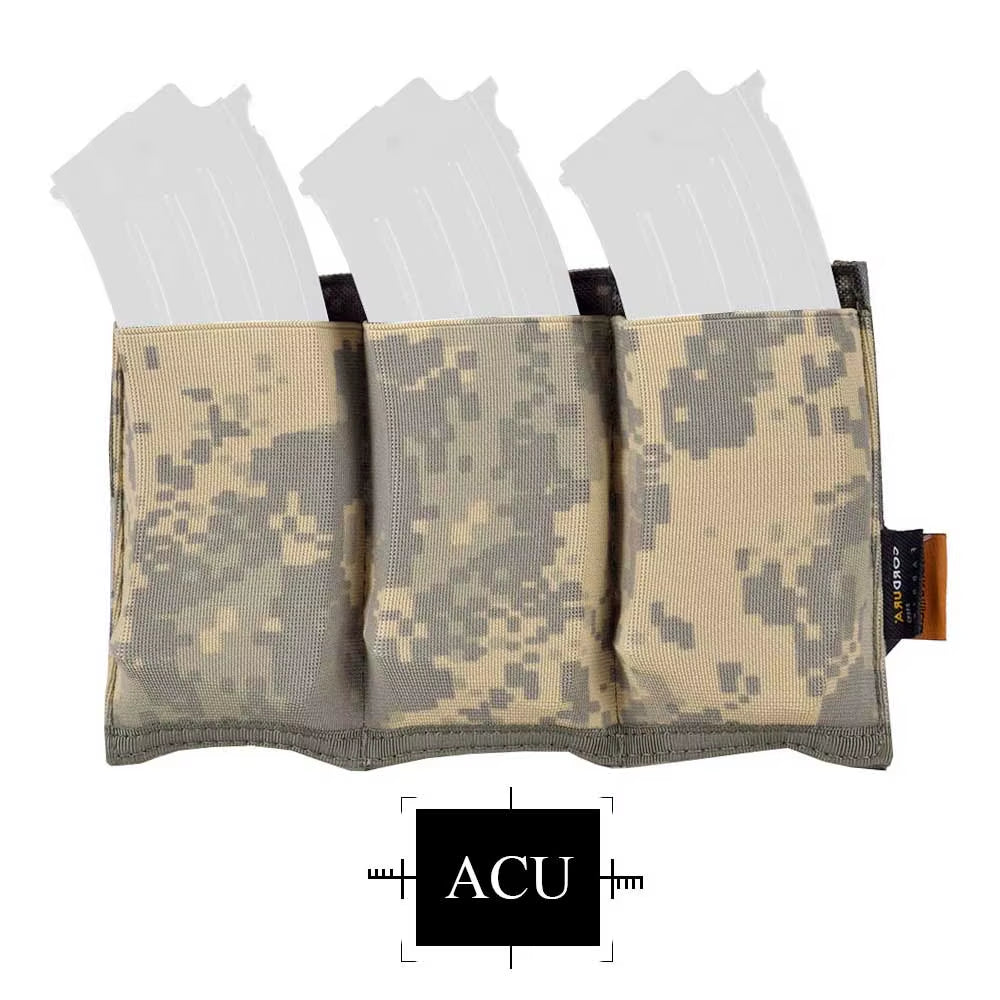Triple M4 Mag Pouch Tactical Molle Rapid Reloading Magazine Pouch for Airsoft Wargame Gear Painball Hunting EM2388